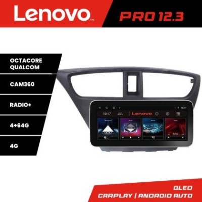 Navigatie Honda Civic 2012-2016 K-civic Lenovo PRO 4+64 12.3 inch qled android 4G DSP gps internet a CarStore Technology foto