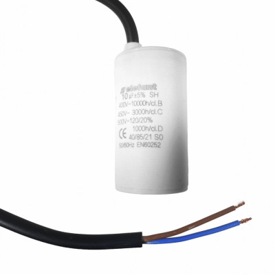 Condensator cu fire CBB60 10&amp;micro;F 35x62mm 450V, Elefant Innovative ReliableTools foto