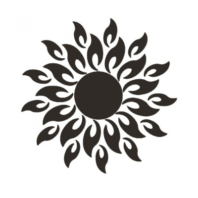 Set 27 Oglinzi Acrilice din PVC, Autoadezive pentru Decorarea Peretilor, Soare cu 26 de Raze, Negru foto