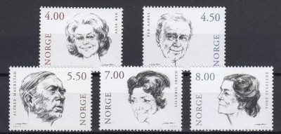 Norvegia 2001 - Actori, serie neuzata foto
