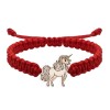Bratara snur impletit si unicorn din argint 925 placat cu aur roz