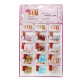 Cumpara ieftin Set unghii false cu adeziv inclus, 12 seturi, Multicolor