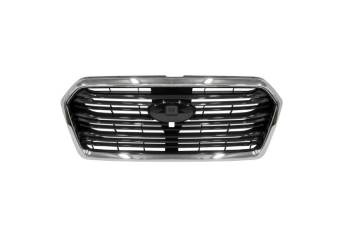 Grila radiator Subaru Ascent, 01.2018-, montare fata, cu rama crom; Cu gaura pentru camera; negru/negru, RapidAuto