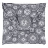 Perna pentru scaun cu imprimeu mandala,gri,40x40 cm