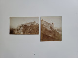 2 fotografii Transilvania Cetatea Rasnov (Rosenau), Brasov, ca, 1900