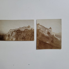 2 fotografii Transilvania Cetatea Rasnov (Rosenau), Brasov, ca, 1900