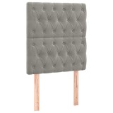 Cumpara ieftin Tablie de pat gri deschis 80x7x118/128 cm catifea