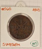 Sweden, Suedia, &frac12; Skilling, 1803, KM#565, Gustav IV Adolf, Europa