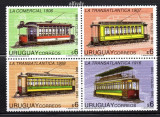 URUGUAY 1998, Tramvaie, Transport, serie neuzată, MNH