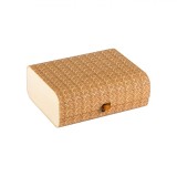 Cutie Depozitare Bambus, Forme Geometrice, Maro, 18.5x14.5x7cm