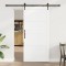 Ușă Glisantă cu Set de Hardware Alb 93x202 cm Lemn Solid din Pin