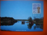 HOPCT MAXIMA NR 1077 MOTIVE ISTORICE - PEISAJ DIN ALAND FINLANDA 1986 EXPOZITIE FILAT SCANDINAVIA -EUROPA