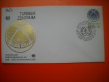 HOPCT PLIC FDC S NR 396 CENTRUL TURIN 1985 - ONU-NATIUNILE UNITE BIROUL GENEVA-ELVETIA-NECIRCULAT