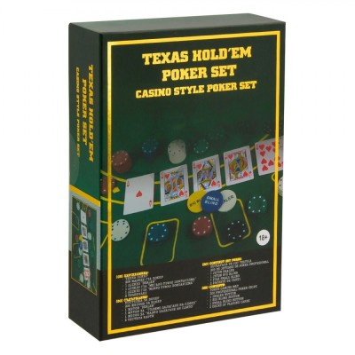 Set Poker, Texas Hold&amp;#039;em Poker Set, 200 Jetoane, Suprafață Joc P&amp;acirc;slă, Multicolor foto