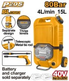 Cumpara ieftin Aparat de Spalat cu Presiune turbojet 40V, 90bar, 15l, electric pe acumulator Ingco CPWLI4006