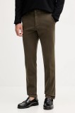 BOSS pantaloni bărbați, culoarea verde, slim 50543312