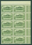 Reunion 1943 Usuals x 10, block, MNH AG.069, Nestampilat