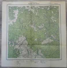 Dragoiasa si Olah-Toplicza// harta Serviciul Geografic Armatei 1916 foto