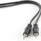 CABLU audio GEMBIRD stereo (3.5 mm jack T/T), 5m &quot;CCA-404-5M&quot; (timbru verde 0.08 lei)