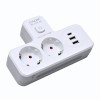 Dublu Stecher Multifunctional cu 2 x Usb QC3.0 - 1PD 20W si Lumina de Veghe