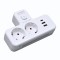 Dublu Stecher Multifunctional cu 2 x Usb QC3.0 - 1PD 20W si Lumina de Veghe