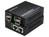 Convertor DC soclu, RJ45 soclu x2, SFP x2