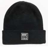 Caciula Negru cu Patch Cauciuc NYC pentru Copii, CMCLASS