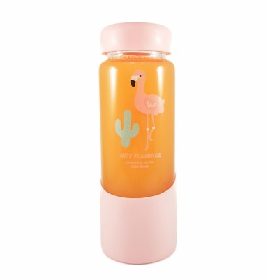 Sticla Flamingo din sticla si capac ermetic, 450 ml foto