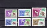 ROMANIA 1966 LP 641 ANIMALE PREISTORICE SERIE MNH