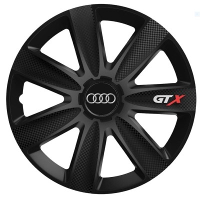 Set 4 capace Roti Gtx Carbon Negru R17, Pentru Audi foto