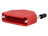 Carcasă D-Sub 25pin și HD 44pin, roșie, plastic, ENCITECH