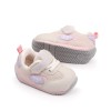 Adidasi pentru fetite, bej cu insertii roz (Marime Disponibila: Marimea 25), Superbaby