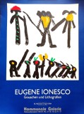 Cumpara ieftin Eugen Ionescu/Eugene Ionesco - Cromolitografie, Rar Afis Expozitie, 1984