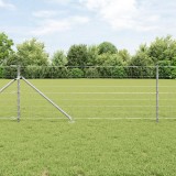 vidaXL Gard de c&acirc;mp 0.8x25 m din oțel galvanizat