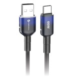 Cablu USB-A la USB-C Forcell F-Energy QC4.0 66W 1M C352 Negru Fast Charge