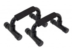 Set de accesorii fitness pentru flotari Push Up Stand, Negru foto