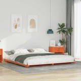 VidaXL Cadru de pat de podea Maro ceruit 200 x 210 cm 873120