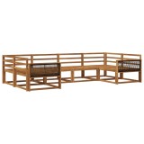 vidaXL Set de canapele de exterior 6 pcs natural Lemn Solid de Acacia 3382842