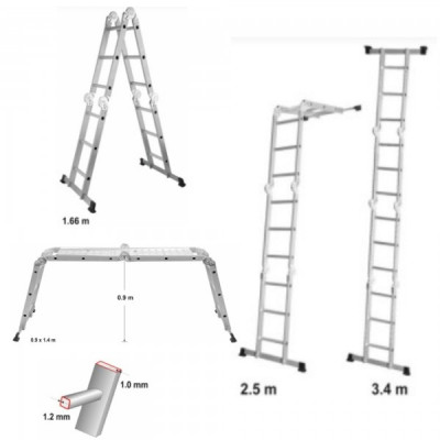 Scara multifunctionala 3.4 m VOREL foto