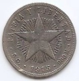 Cuba 20 centavos 1915 - Argint 5g/900, 23 mm, KM-13
