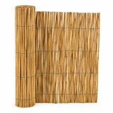 Cumpara ieftin Gard din Bambus Natural 150x150 cm - Paravan Decorativ din Tulpini Intregi pentru Gradina, Terasa si Balcon