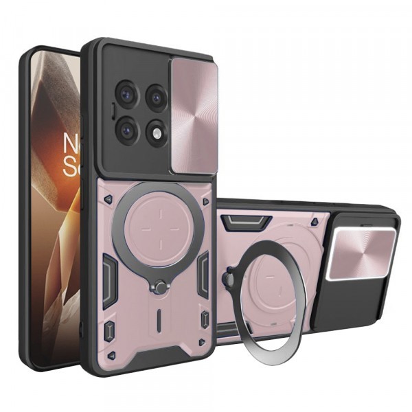 Husa pentru OnePlus 13R, Techsuit, CamGuard Pro, Roz Aurie