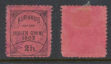 Posta locala Paltinis Hohe Rinne timbru 2 heller din 1903 stampilat