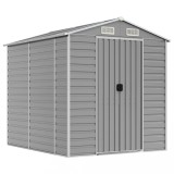 Cumpara ieftin Sopron de gradina gri deschis 191x215x198 cm, otel galvanizat
