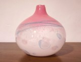 Vaza vintage artistica, sticla opalina Murano