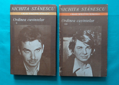 Nichita Stanescu &amp;ndash; Ordinea cuvintelor (2 volume)( prima editie ) foto