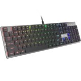 Tastatura Mecanica Gaming Genesis Thor 420 RGB, Slim, Contacte Albastre, Anti-Ghosting, Iluminare Prismo, USB