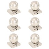 Cumpara ieftin Capace stalpi tip glob, 6 buc., 91 x 91 mm, otel inoxidabil