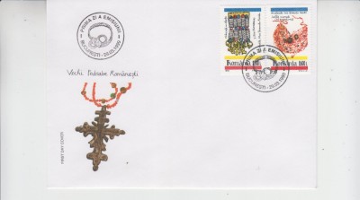 C12 - FDC Romania - Vechi podoabe romanesti - LP1481 - an 1999 foto