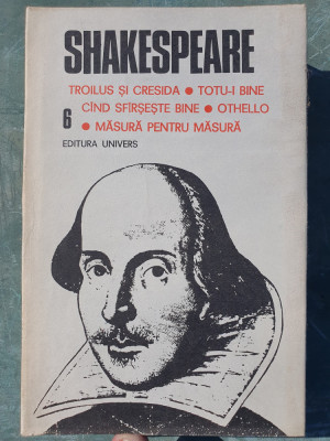 Shakespeare - Opere complete, vol. 6 (1987), 514 pag, cartonata si supracoperta foto